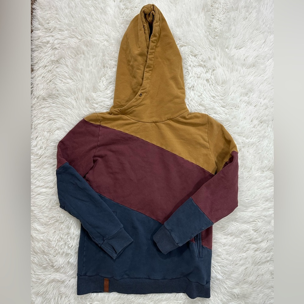 Ampersand Ave. Women’s Pullover Hoodie | Medium | Navy Blue / Maroon / Yellow